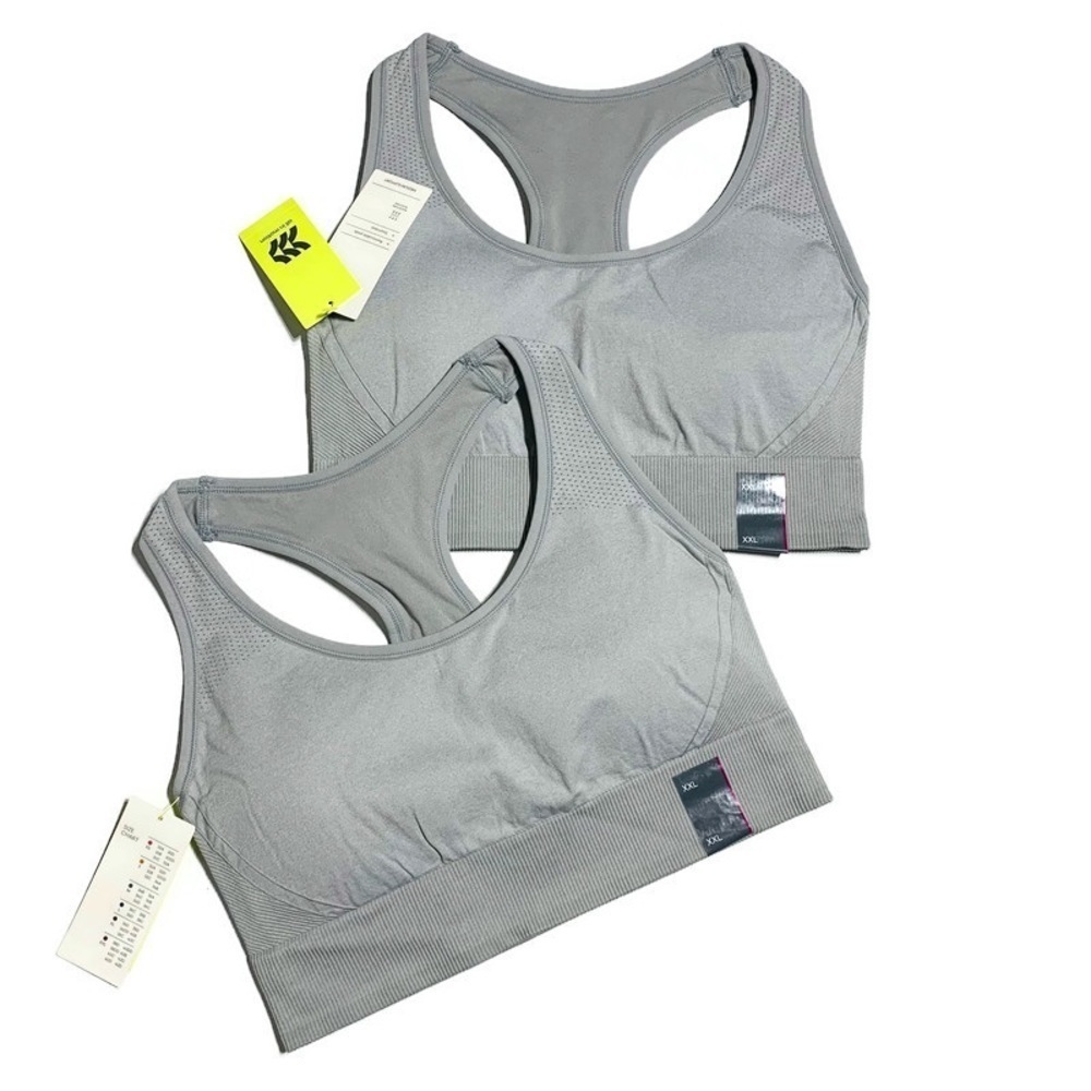 2‎ pair All In Motion Medium Support Seamless Racerback Sports Bra